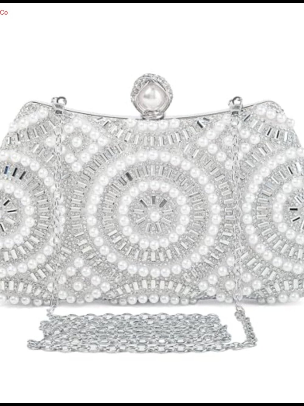 Sparkly Rhinestone Sequin Clutch Purse Evening Shoulder Bag with Chain